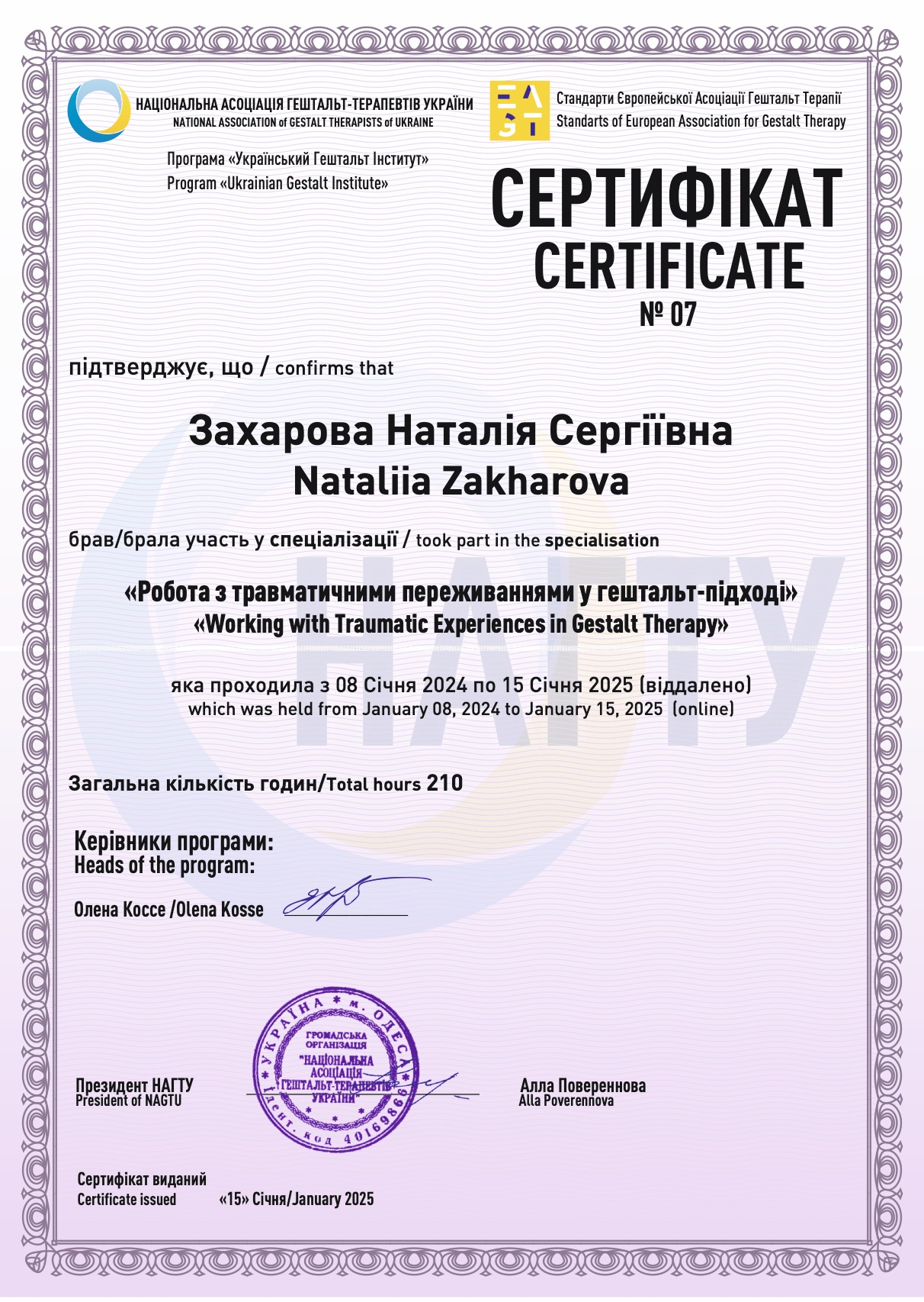 Certificate 2